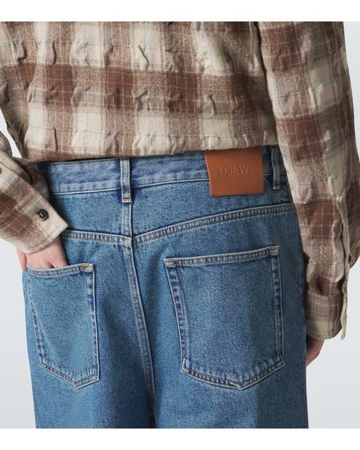 Loewe Blue Anagram Straight Jeans for men