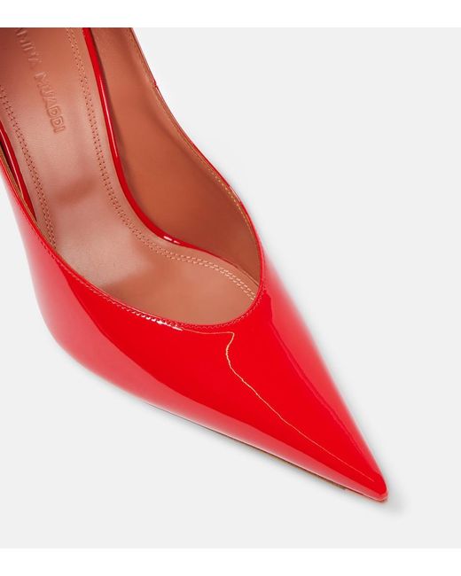AMINA MUADDI Red Anok 105 Patent Leather Pumps