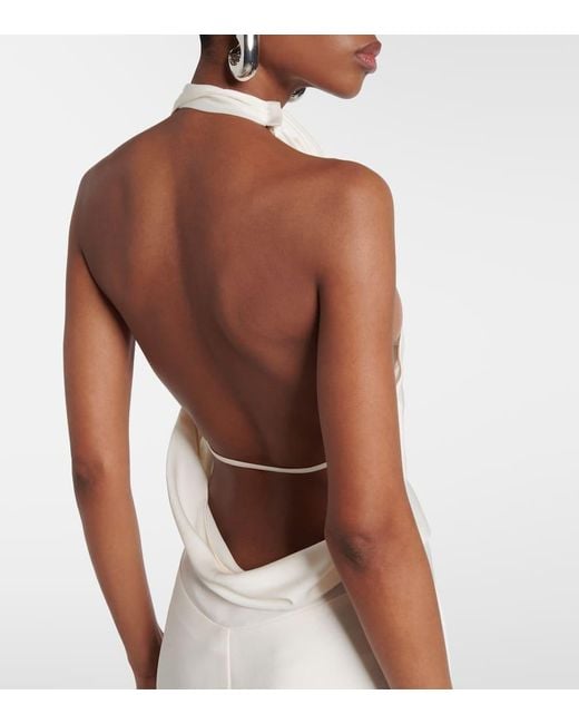 Jonathan Simkhai White Robe Reannon Aus Satin