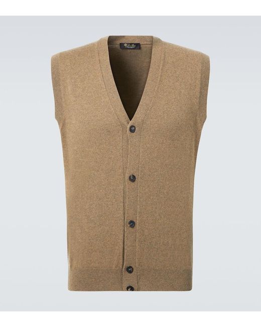 Loro Piana Men's Natural Cashmere Vest