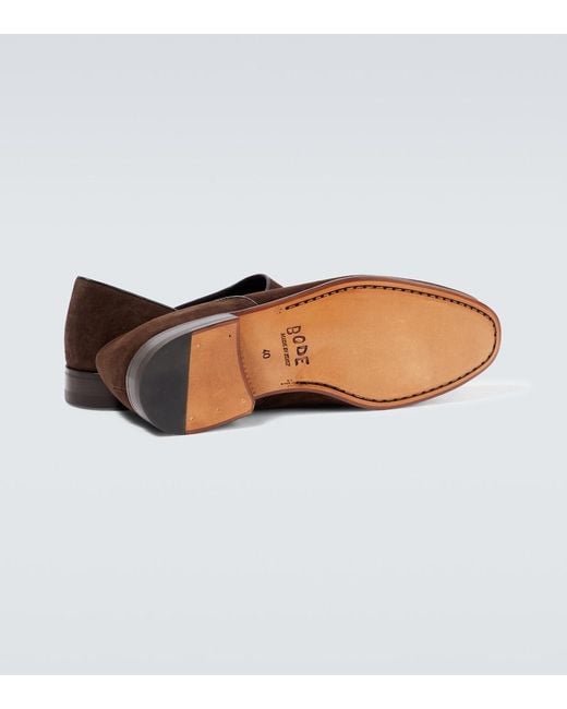Bode Brown House Shoe Suede Loafers for men