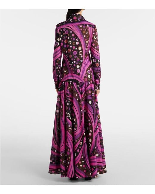 Emilio Pucci Pink Fontane Cotton Muslin Shirt