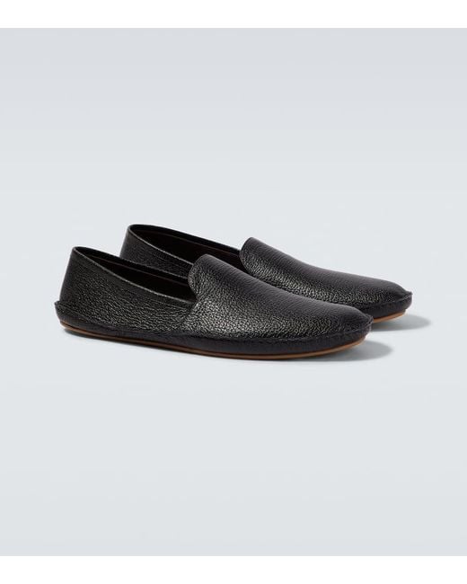 Slippers Vasko De Piel The Row de hombre de color Black