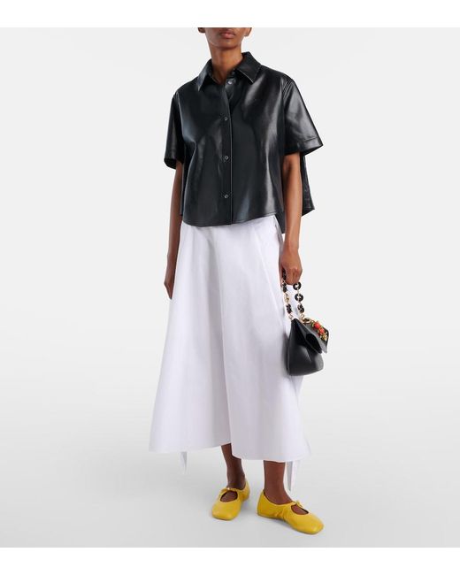 Loewe Black Anagram Leather Bowling Shirt