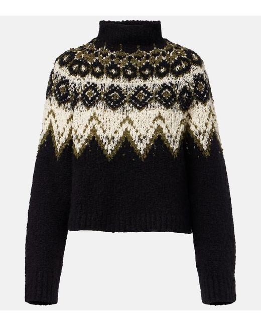 Proenza Schouler Black Label Lizzy Fair Isle Cotton Sweater