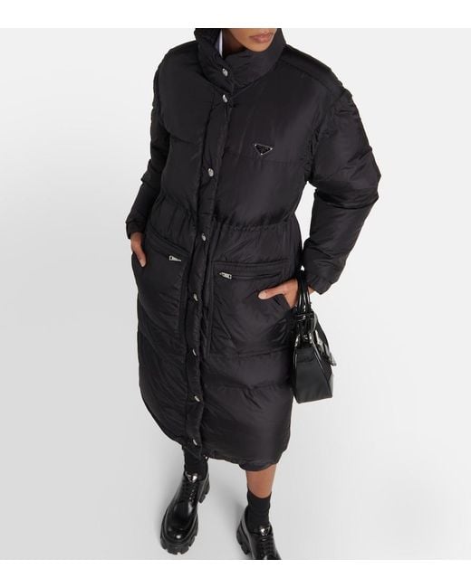 Prada Black Re-nylon Down Coat