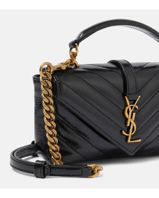 Saint Laurent Black Portemonnaie Mit Logo-Applikation