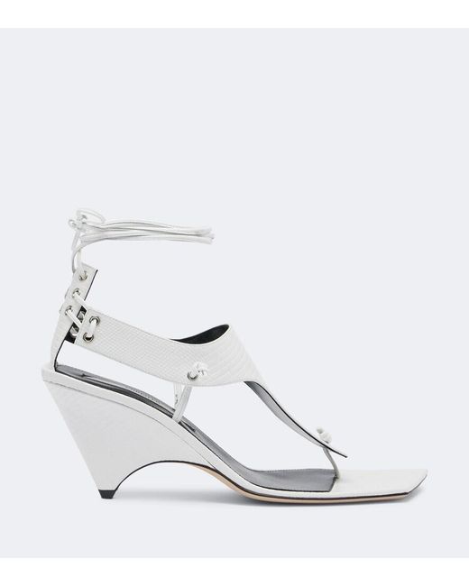 Christen White Edge Leather Sandals