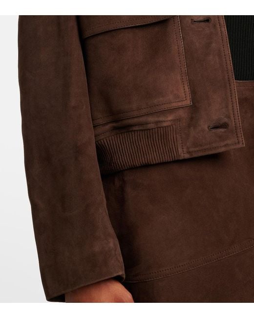 Yves Salomon Brown Suede Jacket