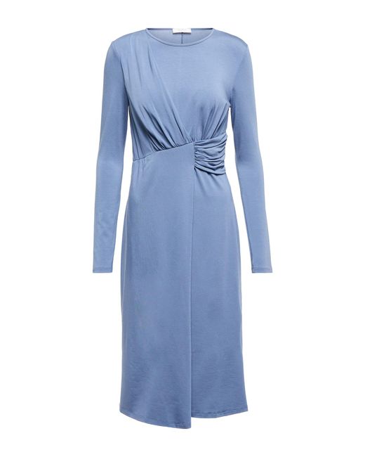 Max Mara Synthetic Leisure Erica Jersey Midi Dress in Blue | Lyst
