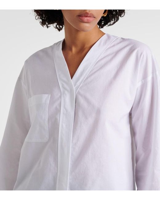 Max Mara White Yole Cotton Top