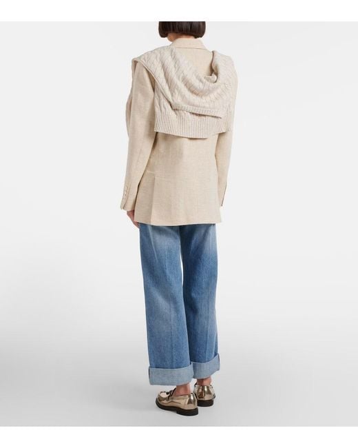 Brunello Cucinelli Blue Wide-Leg Jeans