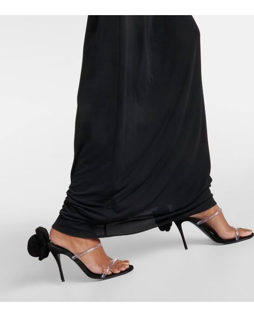 Robe longue asymetrique Magda Butrym en coloris Black