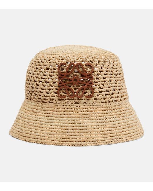 Loewe Natural Anagram Raffia Bucket Hat