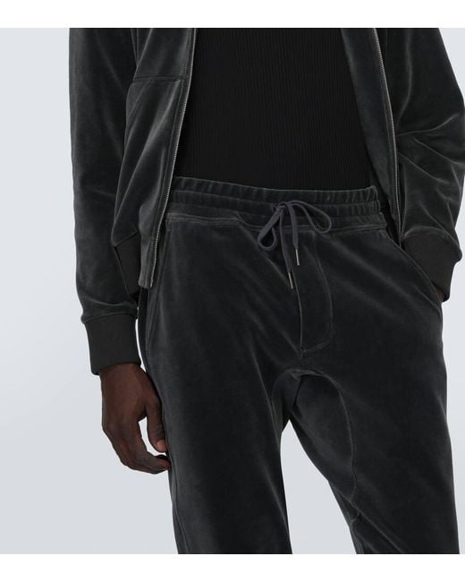 Pantalones deportivos de algodon Tom Ford de hombre de color Black