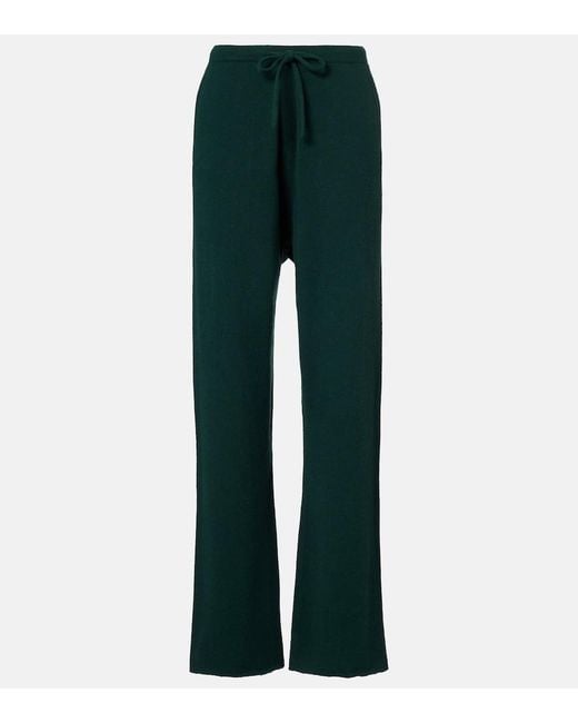 Extreme Cashmere Green N°142 Run Cashmere-Blend Sweatpants