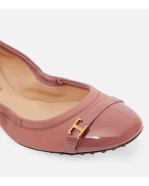 Tod's Brown Dee Leather Ballet Flats