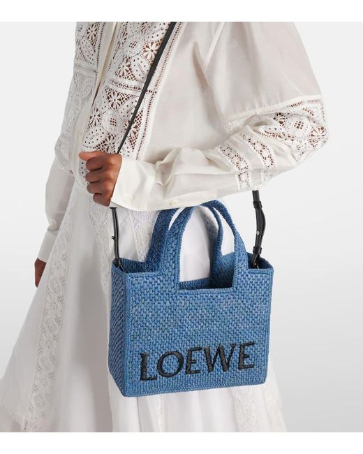 Cabas Paula's Ibiza Font Small Loewe en coloris Blue