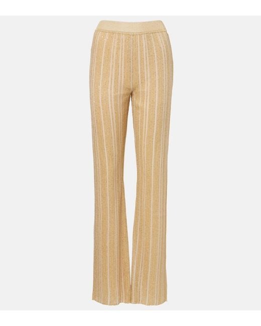 Missoni Natural Zig Zag Lame Straight Pants