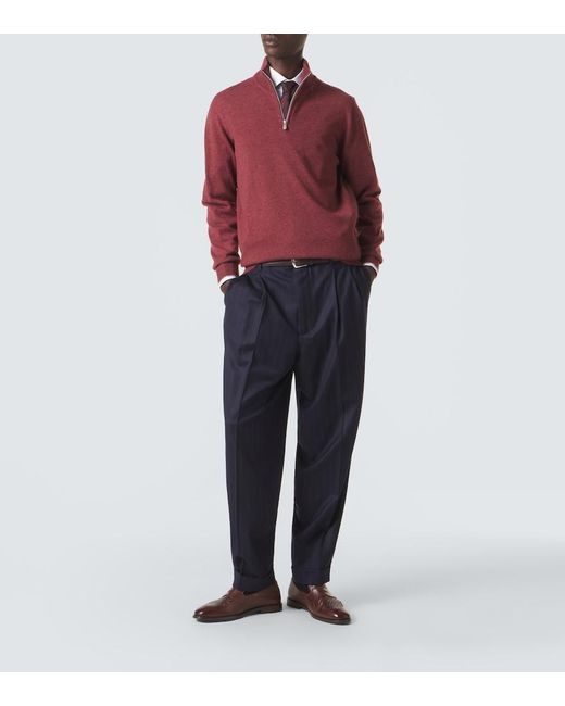 Pullover di Brunello Cucinelli in Red da Uomo