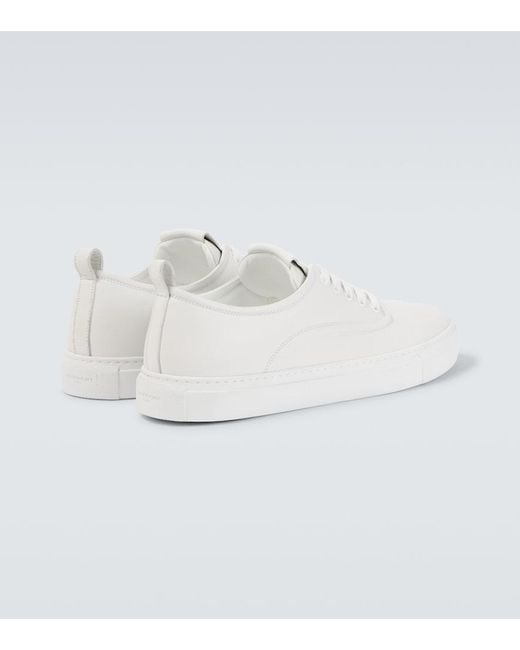 Givenchy White Logo Leather Sneakers for men
