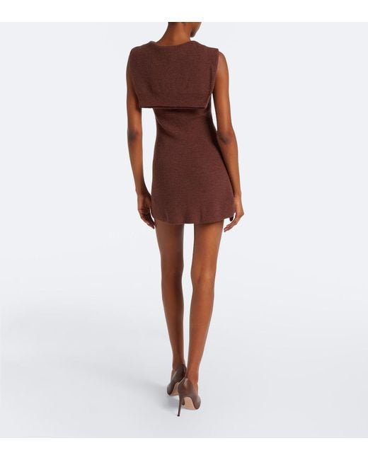 AYA MUSE Brown Vao Minidress