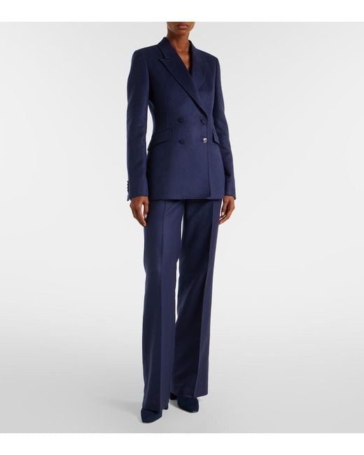 Gabriela Hearst Blue Vesta Silk Flared Pants