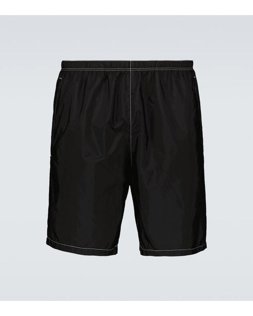 Prada Black Re-Nylon Swim Shorts for men