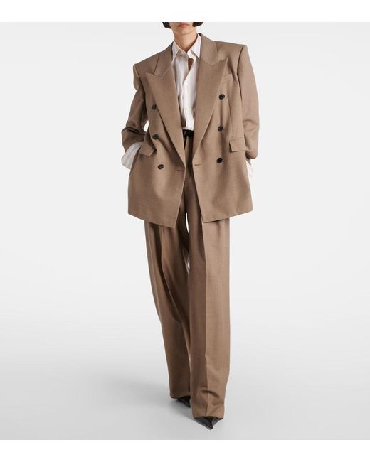 Saint Laurent Natural Double-Breasted Jacket