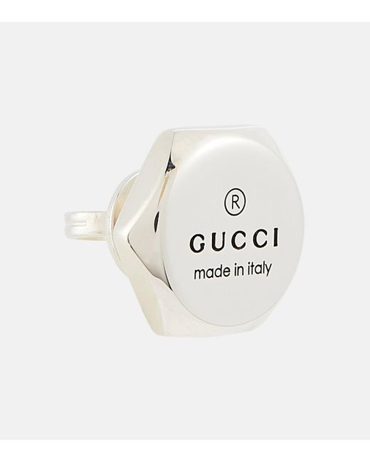 Boucles d'oreilles en argent sterling Gucci en coloris White