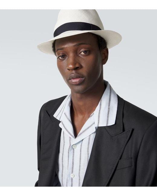 Brioni White Panama Hat for men