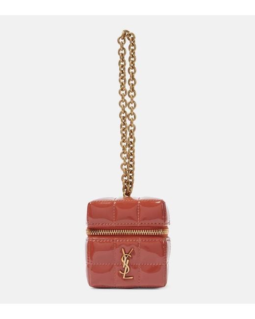 Saint Laurent Red Cassandre Mini Matelasse Leather Bag