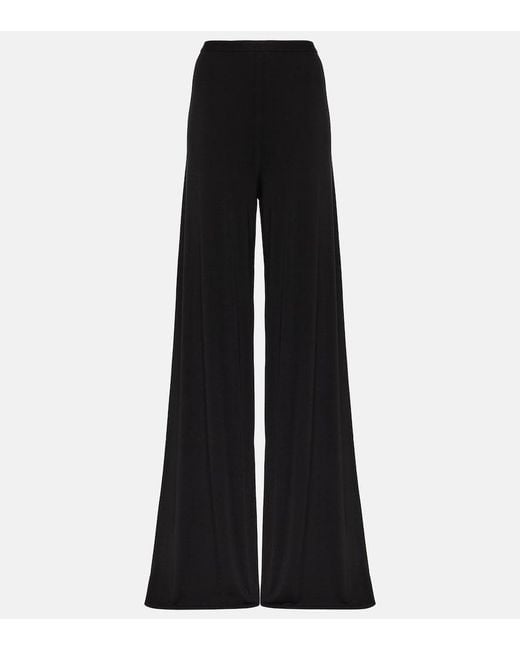 Rick Owens Black Lilies High-Rise Wide-Leg Pants