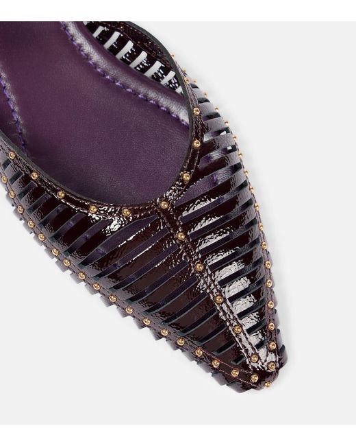 Ulla Johnson Brown Ballerinas Violette Aus Lackleder