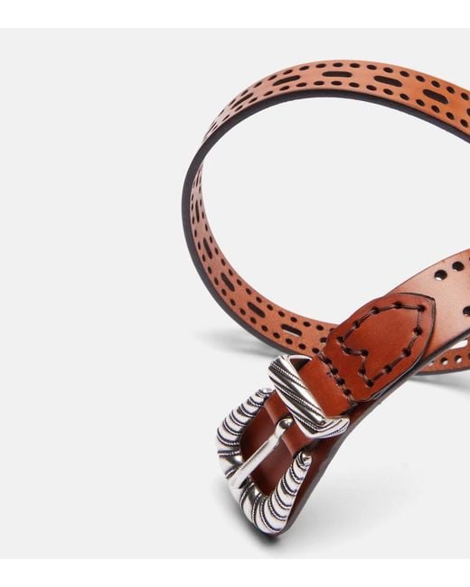 Etro Brown Western Leather Belt