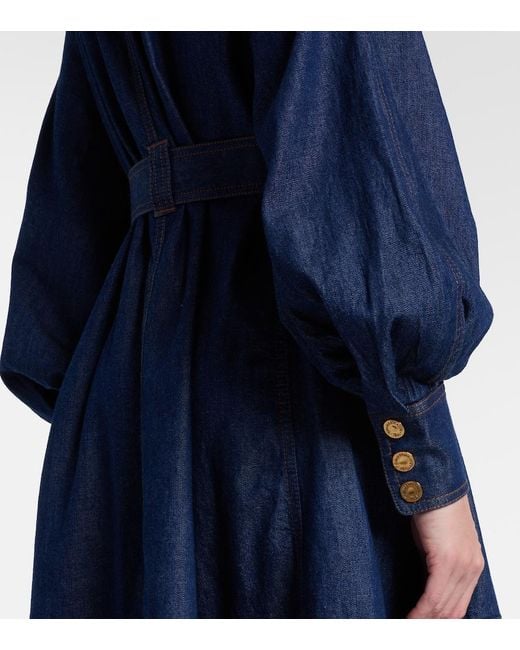 Zimmermann Blue Denim Midi Dress