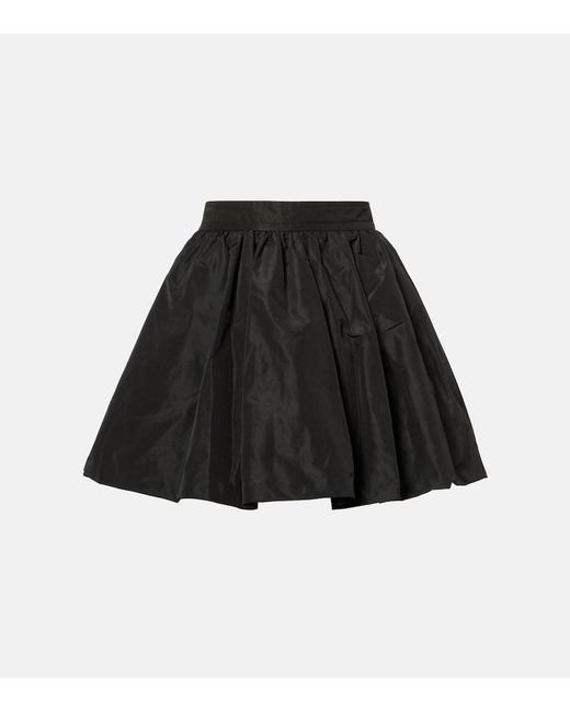 Patou Black Bubble Faille Miniskirt