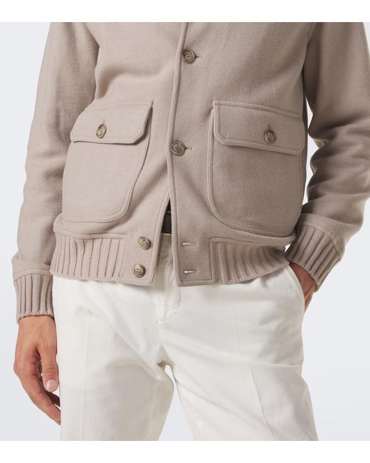 Fedeli Natural Cashmere Bomber Jacket for men
