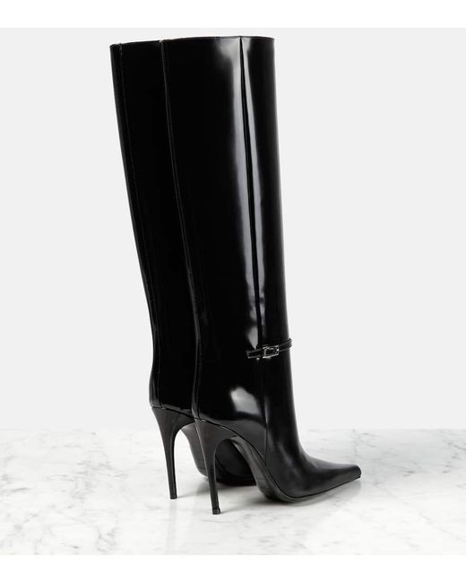 Saint Laurent Black Stiefel aus Leder