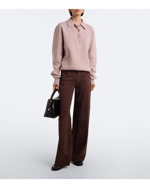 Stouls Brown Lilou Ten Suede Wide-Leg Pants