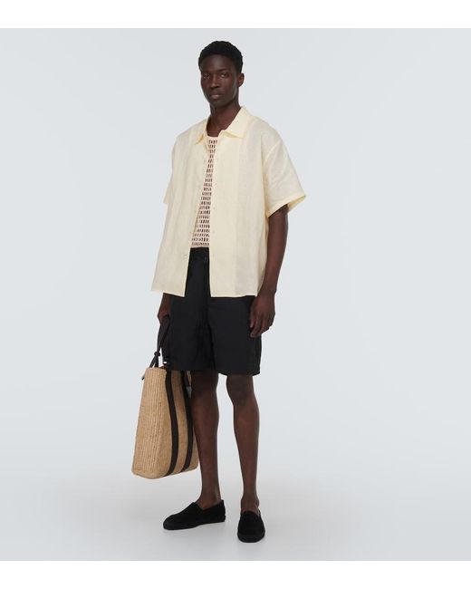 Commas Natural Oversized Linen Shirt for men