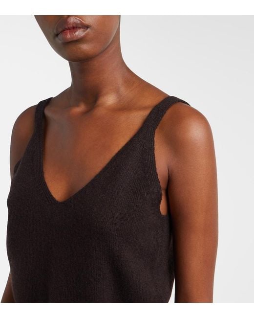 Lisa Yang Black Violia Cashmere Crop Top