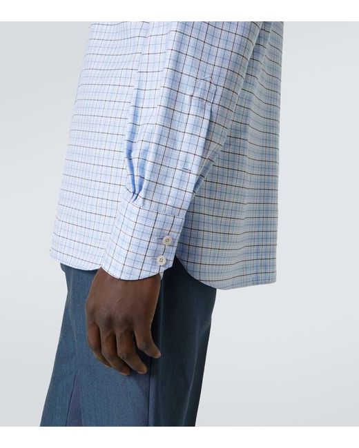 Tom Ford Blue Cotton-Blend Shirt for men
