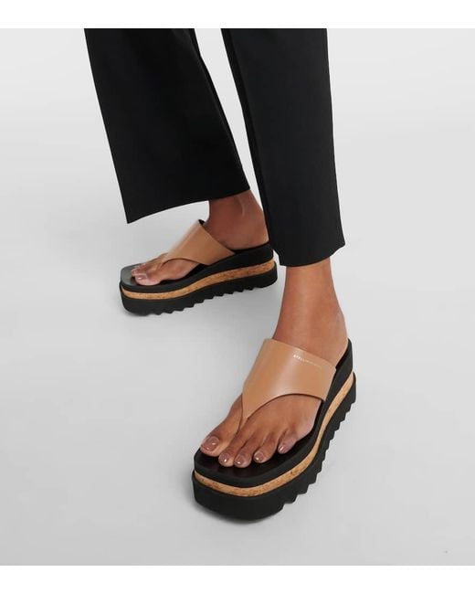 Stella McCartney Sneak-Elyse Platform Sandals in Brown Lyst UK