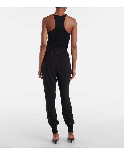 Stella McCartney Black Julia High-Rise Tapered Pants