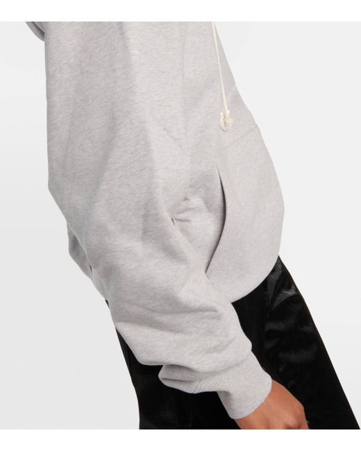 Sweat-shirt a capuche en coton Saint Laurent en coloris Gray