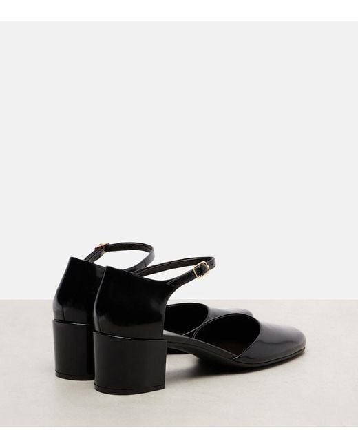 The Row Black Penelope Leather Pumps