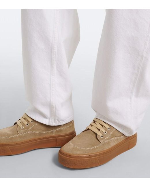 Hogan Natural Crosswind Suede Platform Sneakers