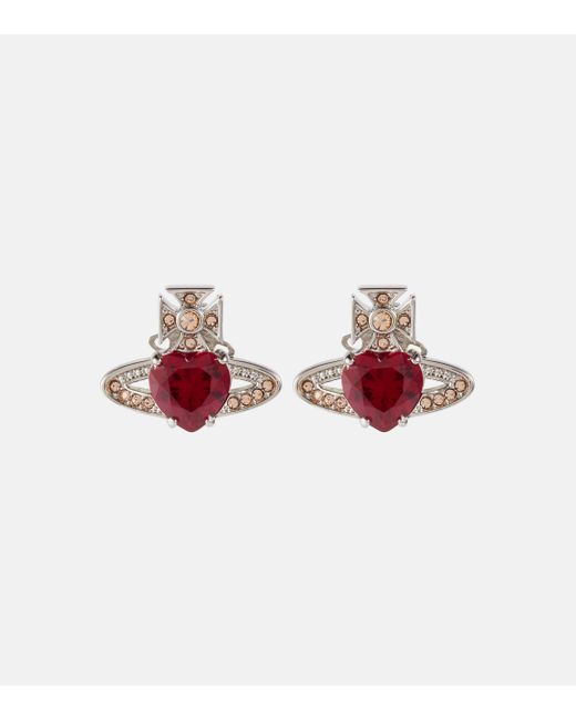 Vivienne Westwood Red Crystal-embellished Earrings