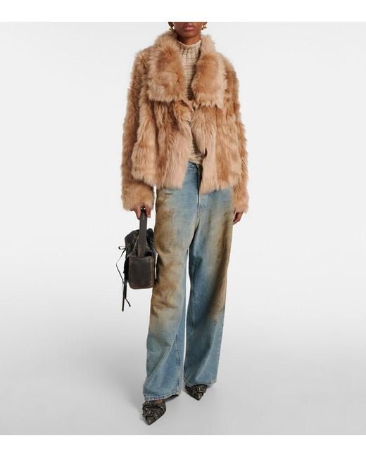 Yves Salomon Natural Shearling Jacket